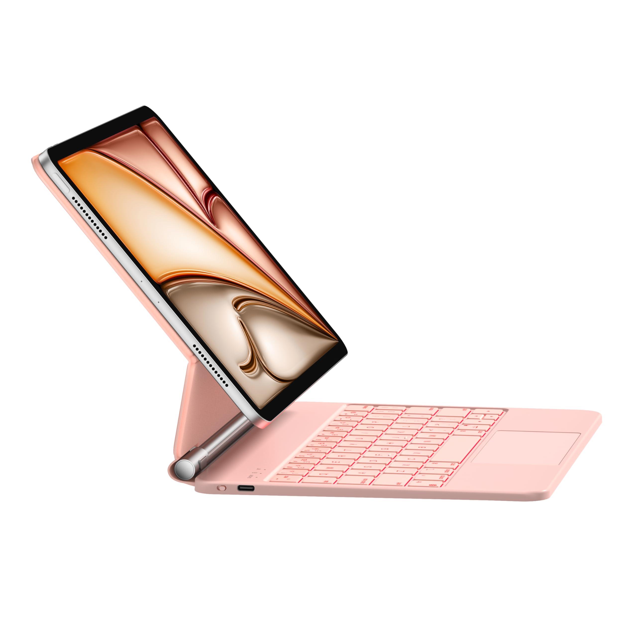 ♡ HOU iPad マジックキーボード ピンク ♡ HOU Keyboard Case for iPad Air 11 inch (M4 2026/M3 2025/M2 2024